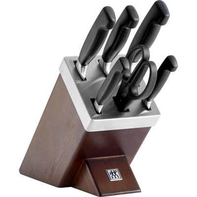 Zwilling **** Four Star Kendinden Bilemeli Bıçak Bloklu 7 Parça Bıçak Seti