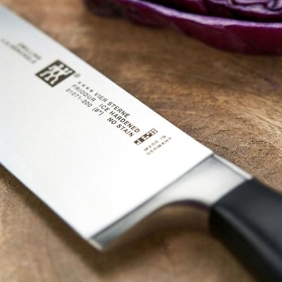 Zwilling Four Star Şef Bıçağı, Paslanmaz Çelik, Siyah