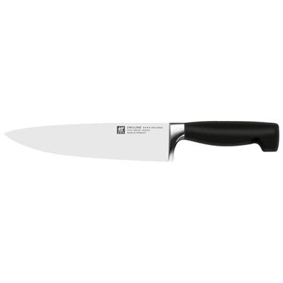 Zwilling Four Star Şef Bıçağı, Paslanmaz Çelik, Siyah