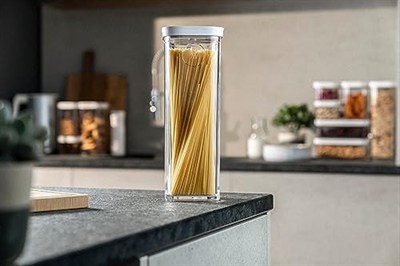ZWILLING Fresh & Save Cube kutu, boyut 4S, modüler ve istiflenebilir saklama kabı, hava geçirmez ve vakumlanabilir saklama, bulaşık makinesinde yıkanabilir, şeffaf