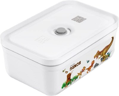 Zwilling Fresh & Save vakumlu yemek kutusu, dinozor çantası, gıda ve sandviçler için, çok renkli, tek renkli