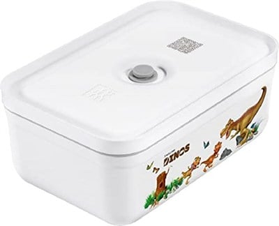 Zwilling Fresh & Save vakumlu yemek kutusu, dinozor çantası, gıda ve sandviçler için, çok renkli, tek renkli