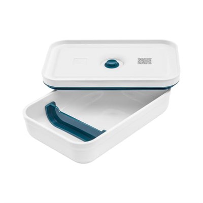 Zwilling Fresh & Save Vakumlu Yemek Taşıma Kabı, L Düz, Plastik, Beyaz-Akdeniz Mavisi - Seçenekler: Medium Box, Large Box, Large Flat, Small Box