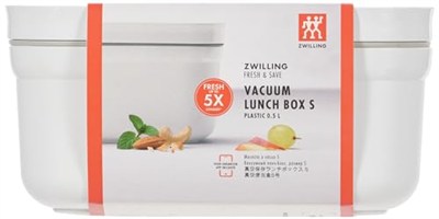 Zwilling Fresh & Save Vakumlu Yemek Taşıma Kabı, S, Plastik, Beyaz-Gri 3lü paket