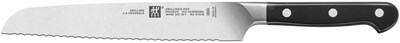 ZWILLING Pro Ekmek Bıçağı, 20 cm, Siyah, Dalgali Kenar - Bedenler: 13 cm, 20 cm, Ekmek bıçağı, Çok amaçlı bıçak