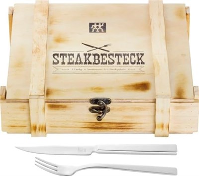 Zwilling Specials 12 Parça Et Çatal Bıçak Seti, Paslanmaz Çelik Ve Ahşap, Metalik Gri Ve Ahşap