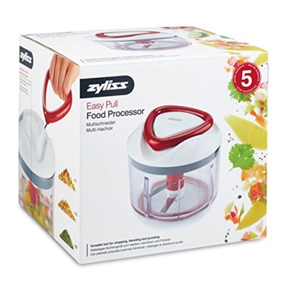 Zyliss E910015 Easy Pull evrensel doğrayıcı, manuel, 750 ml, sebze rendesi, soğan kesici, meyve ve sebze için doğrayıcı, patentli Swiss tasarımlı ekstra keskin bıçaklar