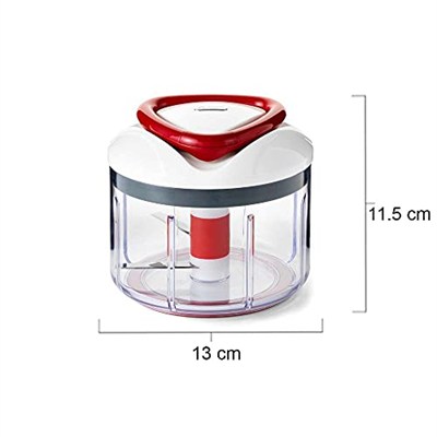 Zyliss E910015 Easy Pull evrensel doğrayıcı, manuel, 750 ml, sebze rendesi, soğan kesici, meyve ve sebze için doğrayıcı, patentli Swiss tasarımlı ekstra keskin bıçaklar