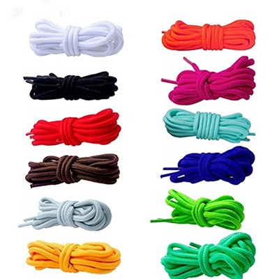 ZYQXB yuvarlak ayakkabı bağcığı, 100 cm - 160 cm, çizmeler için, spor ayakkabı (Renk: No. 26, ordu yeşili, uzunluk: 100 cm)