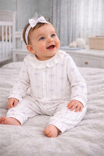 Çıtçıtlı Tulum Lila Kurdele