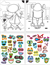 LİNO FUNNY FACES STİCKERLI BOYAMA KİTABI ROBOTLAR