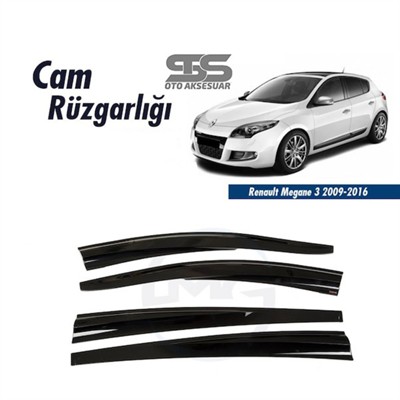 Cam Rüzgarlığı Renault Megane 2009-2016 Mügen Tip Piano Black
