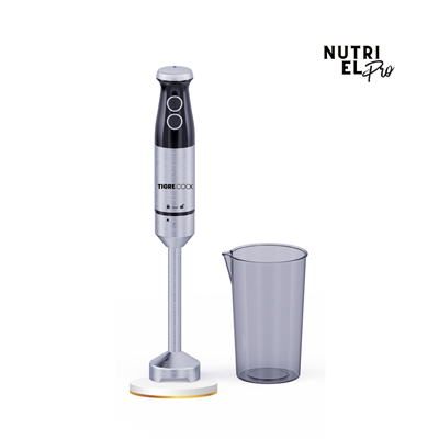 TIGRECOOK Turbo Çubuk El Blenderi – 1800W, 4 Bıçaklı Paslanmaz Çelik, Karıştırma Kabı 