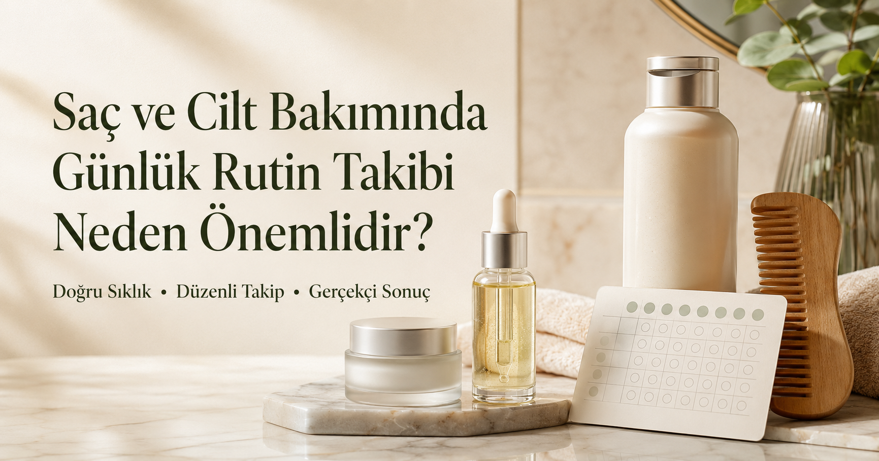 Saç ve cilt bakımında günlük rutin takibi ve doğru ürün kullanımı