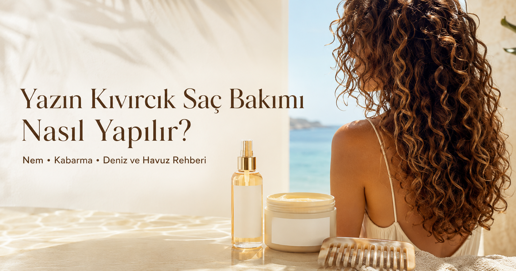 Yazın kıvırcık saç bakımı,bukle belirginleştirme ve nemlendirme önerileri