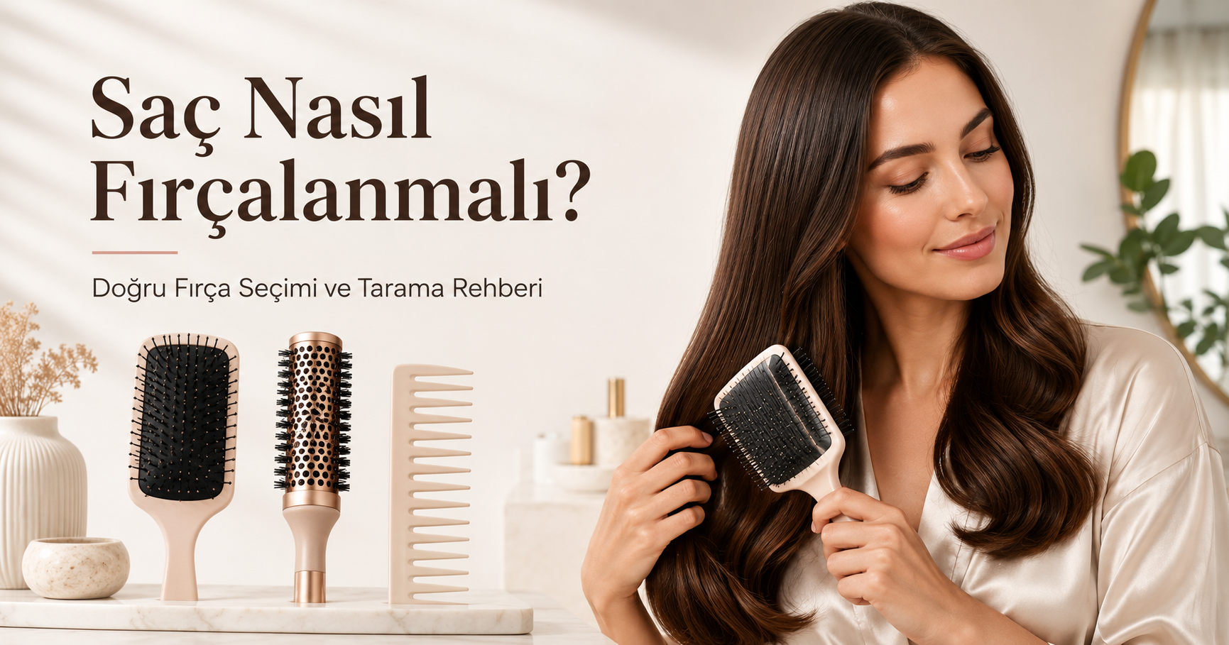 Saç nasıl fırçalanmalı? Saç tipine göre doğru fırça seçimi,ıslak ve kuru saç tarama teknikleri
