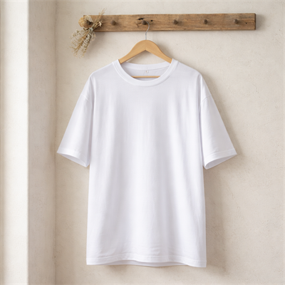 Oversize Basic T-Shirt - BEYAZ