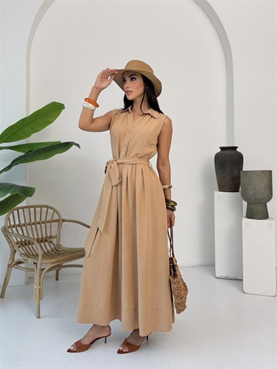 26Y5168 PİLELİ GÖMLEK ELBİSE