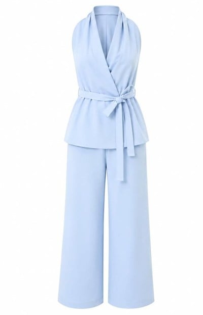26YT6036A-B KRUVAZE BLUZ LASTİKLİ PANTOLON TAKIM