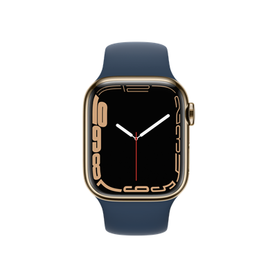 Apple Watch S7 Cellular 41mm Altın-Mavi Giyilebilir Teknoloji