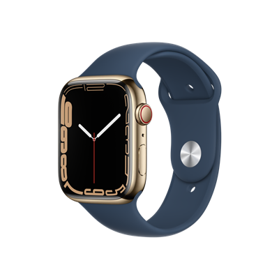 Apple Watch S7 Cellular 45mm Altın-Mavi Giyilebilir Teknoloji