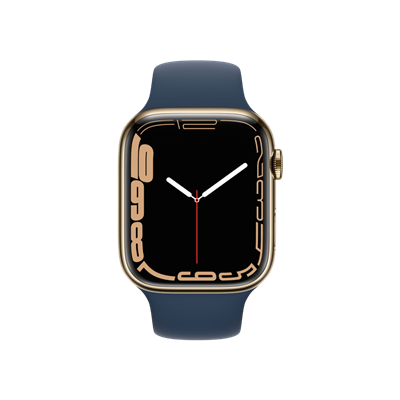 Apple Watch S7 Cellular 45mm Altın-Mavi Giyilebilir Teknoloji