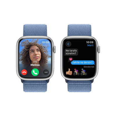Apple Watch S9 41mm Gümüş Kış Mavi SL Akıllı Saat