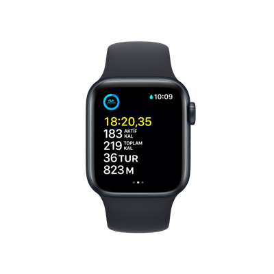 Apple Watch SE 2. Nesil, 40mm Gece Yarısı Akıllı Saat