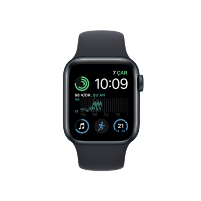 Apple Watch SE 2. Nesil, 40mm Gece Yarısı Akıllı Saat