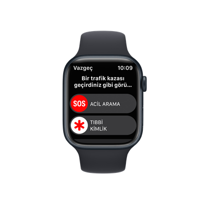 Apple Watch Series 8, 45mm Gece Yarısı Akıllı Saat