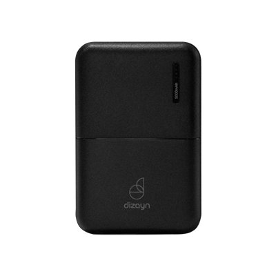 Dizayn D400 Powerbank 5000mAh USBC Siyah Cep Telefonu Aksesuarları