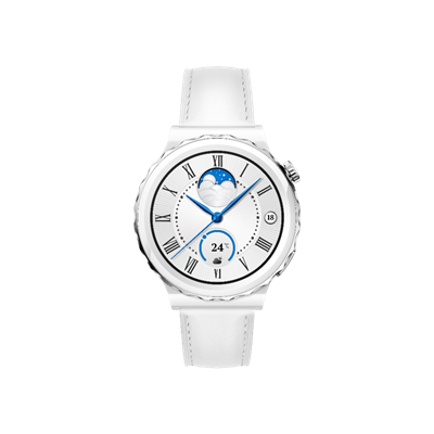 Huawei GT3 Pro 43mm Seramik Beyaz Deri Giyilebilir Teknoloji