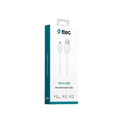 Ttec 2DK7530B Micro Usb Kablosu-Beyaz Cep Telefonu Aksesuarları