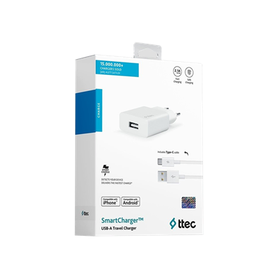 Ttec 2SCS20CB SmartCharger 2A+Type-C Kab Cep Telefonu Aksesuarları