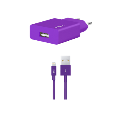 Ttec SmartCharger Adaptör+Lightng Mor Şarj Cihazları