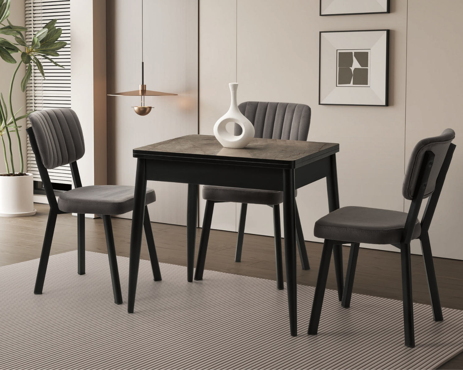 Mabel Smart Plus Masa (Traverten) 60x80x120 | Kompakt ve