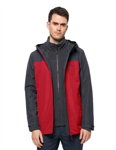 Jack Wolfskin Taubenberg 3IN1 Erkek Su Geçirmez Outdoor Mont