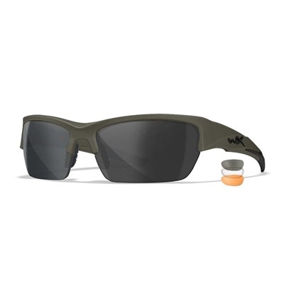 WILEY X VALOR Balistik Gözlük (3 Lens) (Yeşil)
