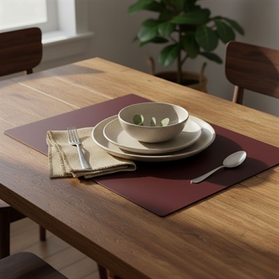 Toptan Gri Bordo Amerikan Servis 33x44 cm – Dikdörtgen