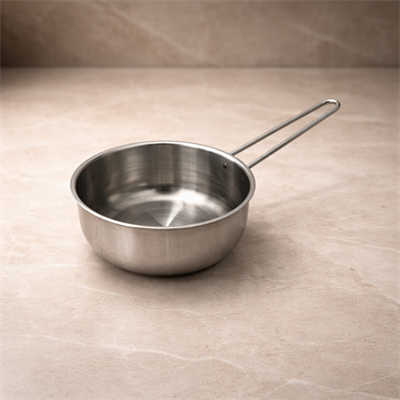  18 cm Ekonomik 430 Çelik Kaçerola Sos Tavası Derin 8 cm 