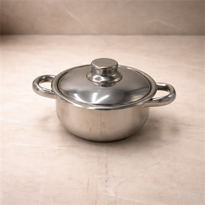 Gülsan 16 CM 18/10 Paslanmaz Çelik Derin Tencere 1.5 LT Çelik Kapaklı Küçük Boy