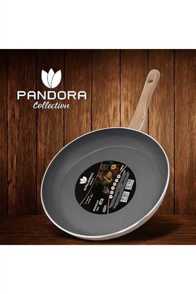 Pan-Dora 28 cm Kristal Döküm Tava - Granit , Yapışmaz Yüzeyli, Geniş ve Dayanıklı