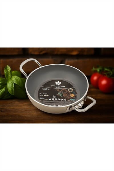 Pan-Dora Evinda 20 cm Kristal Döküm Sahan - Döküm Granit , Yanmaz-Yapışmaz , Darbelere Dayanıklı