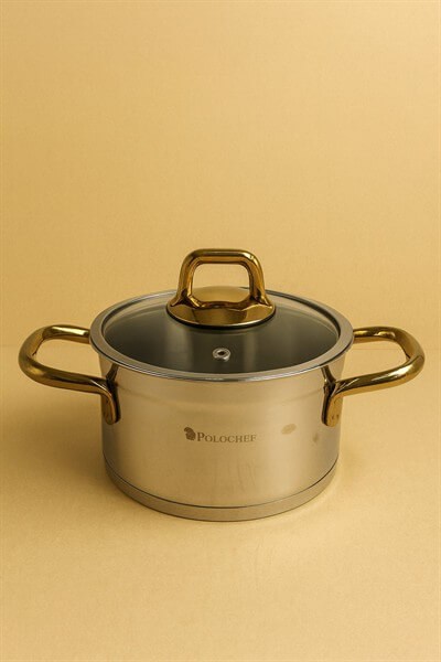 Polochef 16 Cm Paslanmaz Çelik Derin Tencere 2 Lt | Çorba ve Yemek Tenceresi |