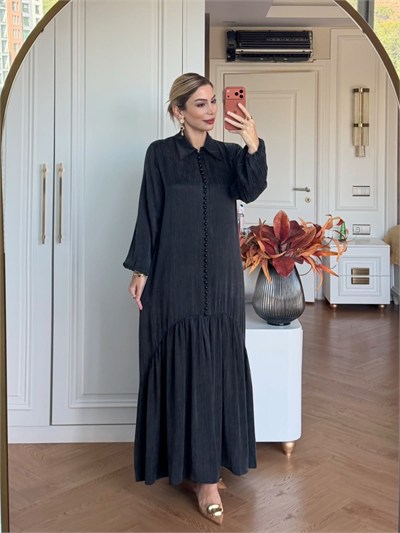 Ünzile Elbise Siyah