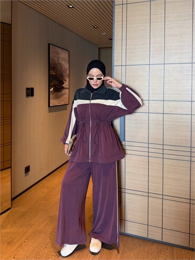 Laçin Pantolon Takım Bordo