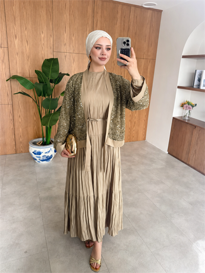 Habibe Elbise Yağ yeşili