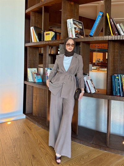 Esin Pantolonlu Takım Vizon 