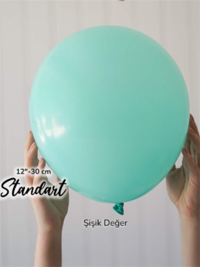 12 İnç Pastel Deniz Yeşili Balon (10 Adet)