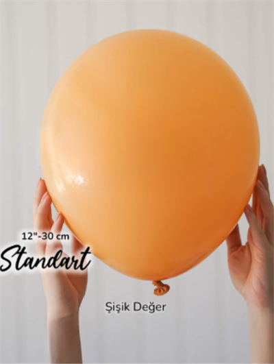 12 İnç Pastel Şeftali Balon (10 Adet)